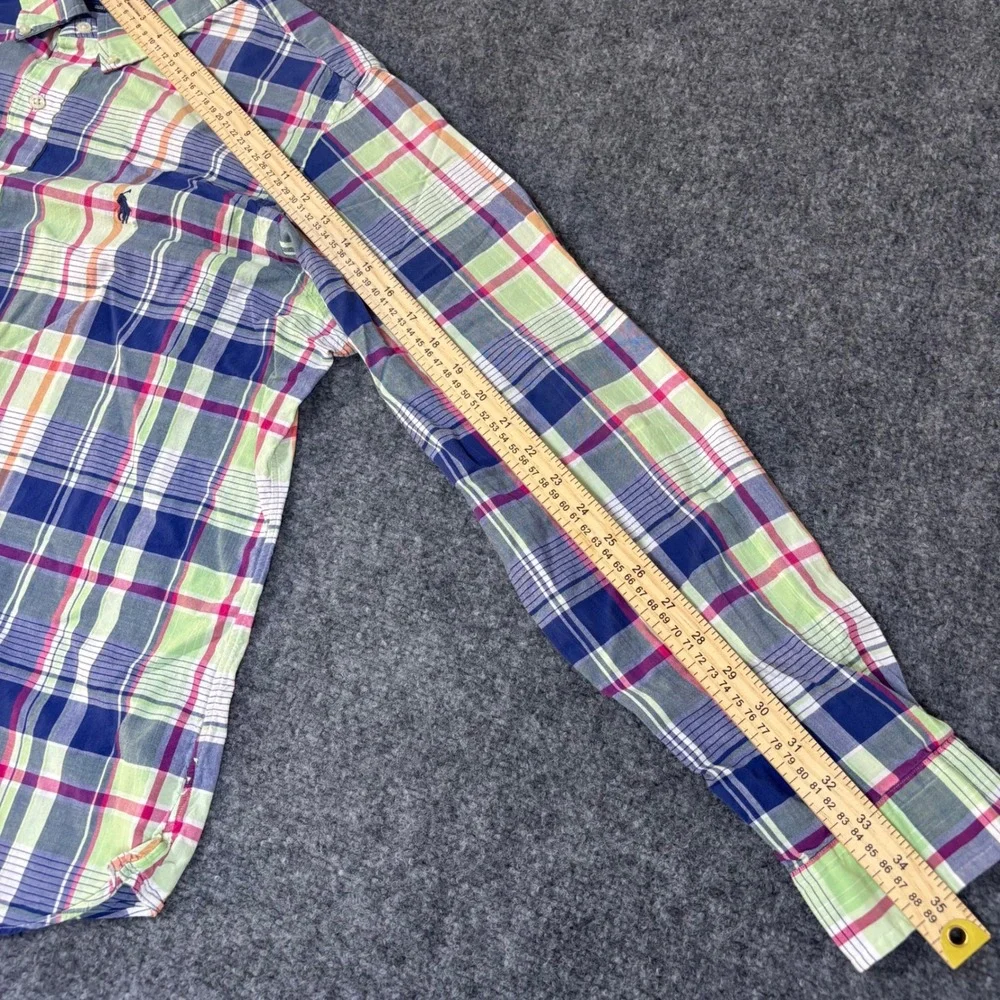 Polo Ralph Lauren Plaid Multicolor Button-Up Collared Shirt XXL Custom‎ Fit